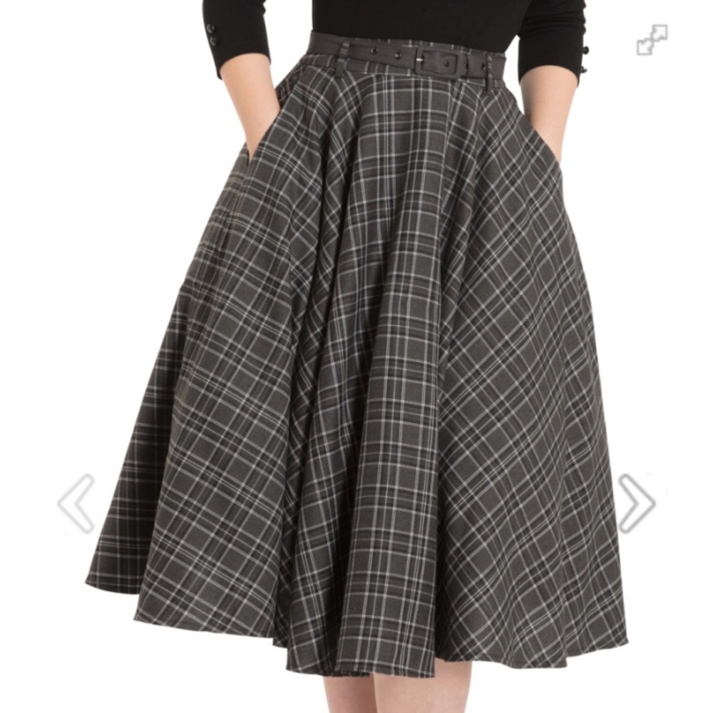 Voodoo Vixen Bridget Tartan Flare Skirt